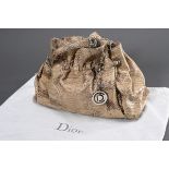 Christian Dior Tasche "Python Le Trente", helles Schlangenleder, silberfarbene Hardware und großes