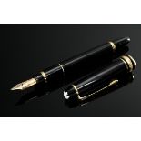 Mont Blanc Meisterstück Füllfederhalter mit Gelbgold 585 Feder, 1995, L. 11,5cm