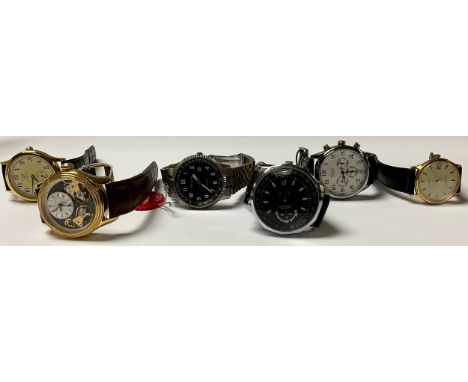 A gentleman's Jaragar fashion watch, Arabic numerals and baton indicators, bracelet strap; others, Timex, Oleg Cassini, Taylo