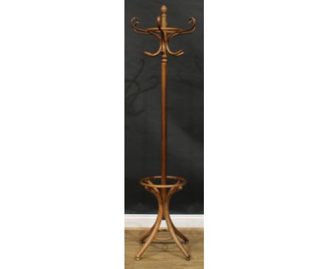 A bentwood coat stand, 194.5cm high 