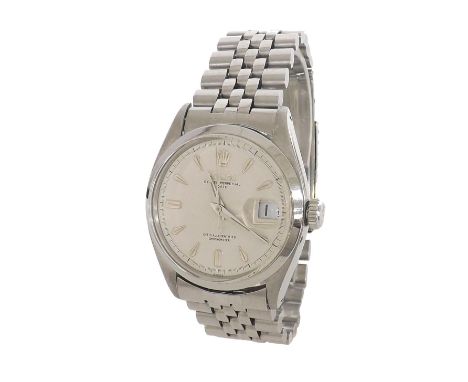 Rolex Oyster Perpetual Date Chronometer stainless steel gentleman's bracelet watch, ref. 6534, circa 1957, serial no. 2277xxx
