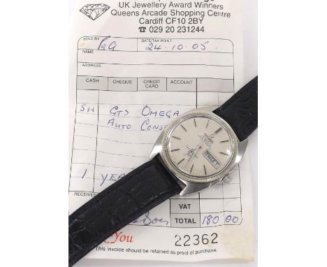 Omega Constellation Chronometer automatic stainless steel gentleman's wristwatch,  ref. ST 168.029, circa 1964, silvered dial