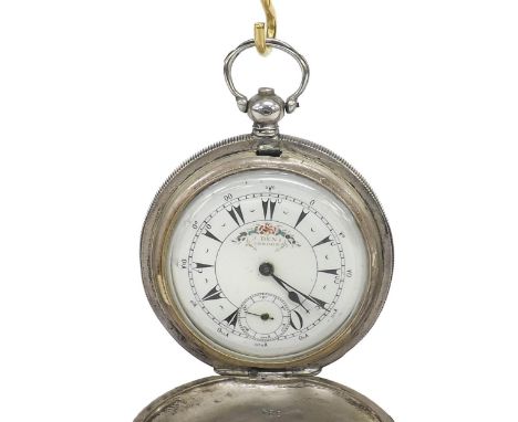 Turkish market silver (0.800) lever hunter pocket watch, movement signed J. Dent, London, the dial signed J. Dent, London, wi