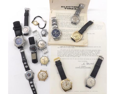 Timex - collection of fourteen various watches including an Electric example, with Electric Timex manual (14)