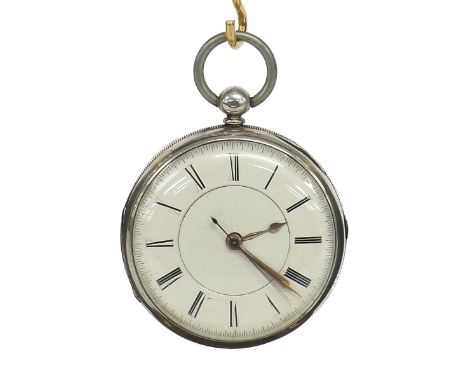 Silver centre seconds lever pocket watch, three quarter plate movement signed Walter Hirst, 18 York Street, Sheffield, no. 80
