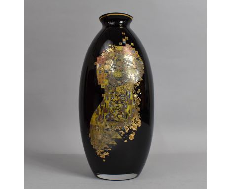 A Goebel Glass Vase, Adele Bloch-Bauer Klimt, Complete with Box, 30cm high 