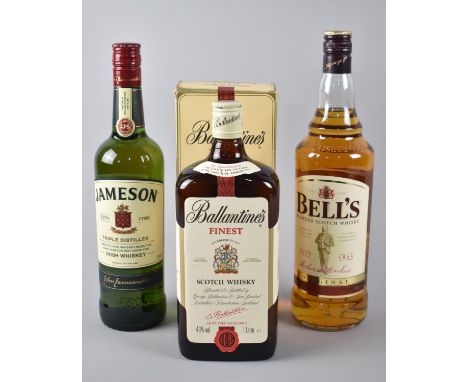 Two Bottles of Blended Scotch Whisky, Bells and Ballantines together with a Single Bottle of Irish Whiskey by Jameson 