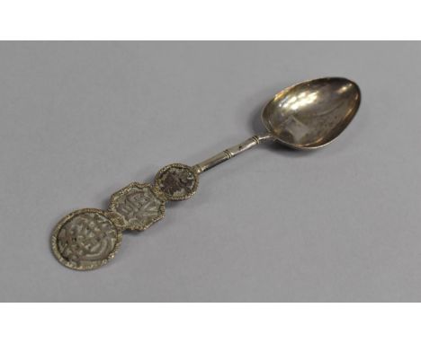A Chinese Silver Teaspoon, Stamped to Back, 12cm long 