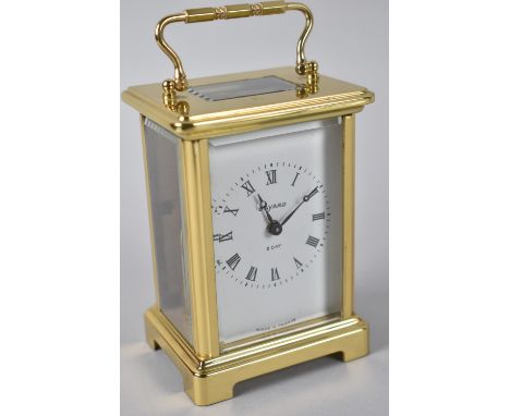 A 20th Century French Brass Carriage Clock, Working Order, 12cms high 