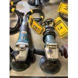 (3) 4-1/2" Angle Grinders; Makita & Metabo