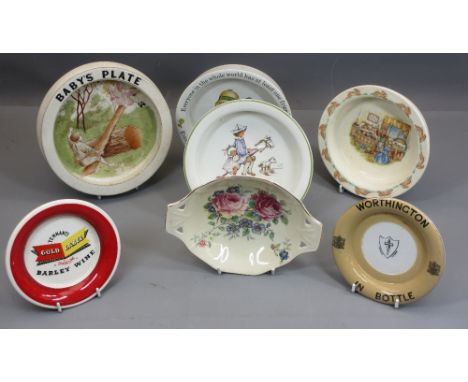 BABY'S PLATES (4) including Doulton's Bunnykins, Carltonware, ETC