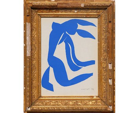 HENRI MATISSE, Nu bleu XI, signed in the plate original lithograph from the 1954 edition after Matisse's cut outs, printed by
