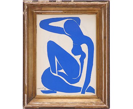 HENRI MATISSE 'Nu Bleu VI', original lithograph from the 1954 edition after Matisse's cut outs, signed in the plate, 35cm x 2
