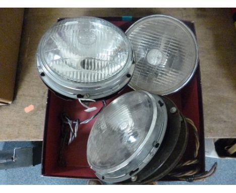TWO LUCAS 700 HEADLAMPS, together with SFT700 S spot/fog light (3)