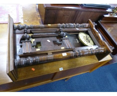 A VICTORIAN WALL CLOCK (in need of restoration)