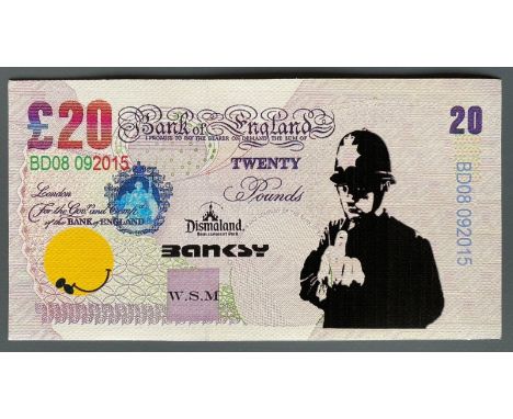 BANKSY X DISMALAND – D’APRESDismal Sterling Canvas, 2015Sérigraphie sur toile, édition limitée, livré avec le ticket d’entrée