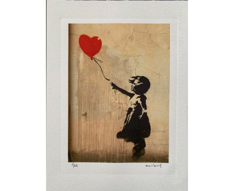 BANKSY DISMALAND– D’APRESSans titreBombe aérosol et pochoir sur carton, signé et numéroté à 20 exemplaires.Art gratuit de la 