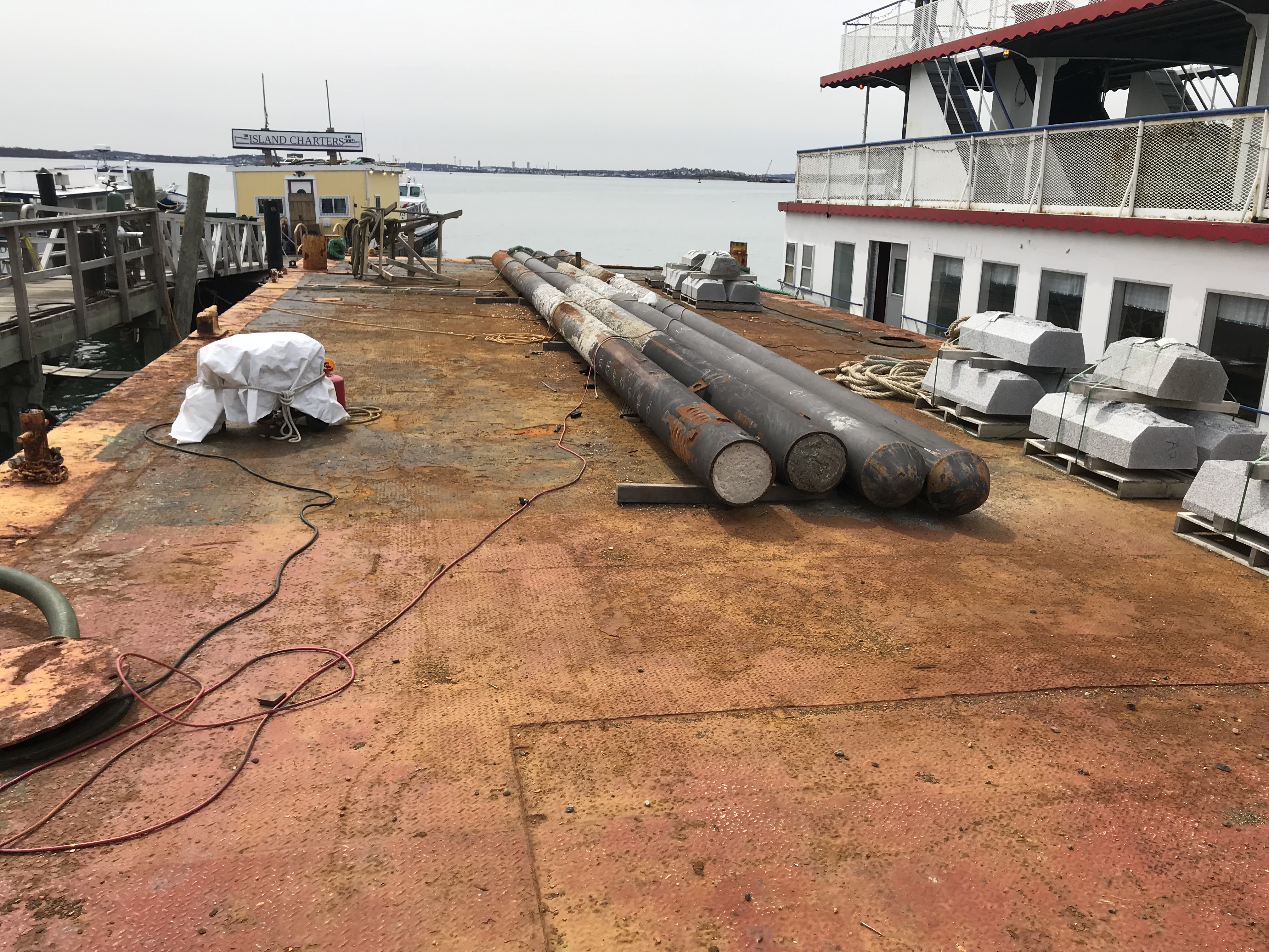 30’ x 90’ Flat Deck Material Barge w/1’ Draft, (4) Transverse Bulkheads ...