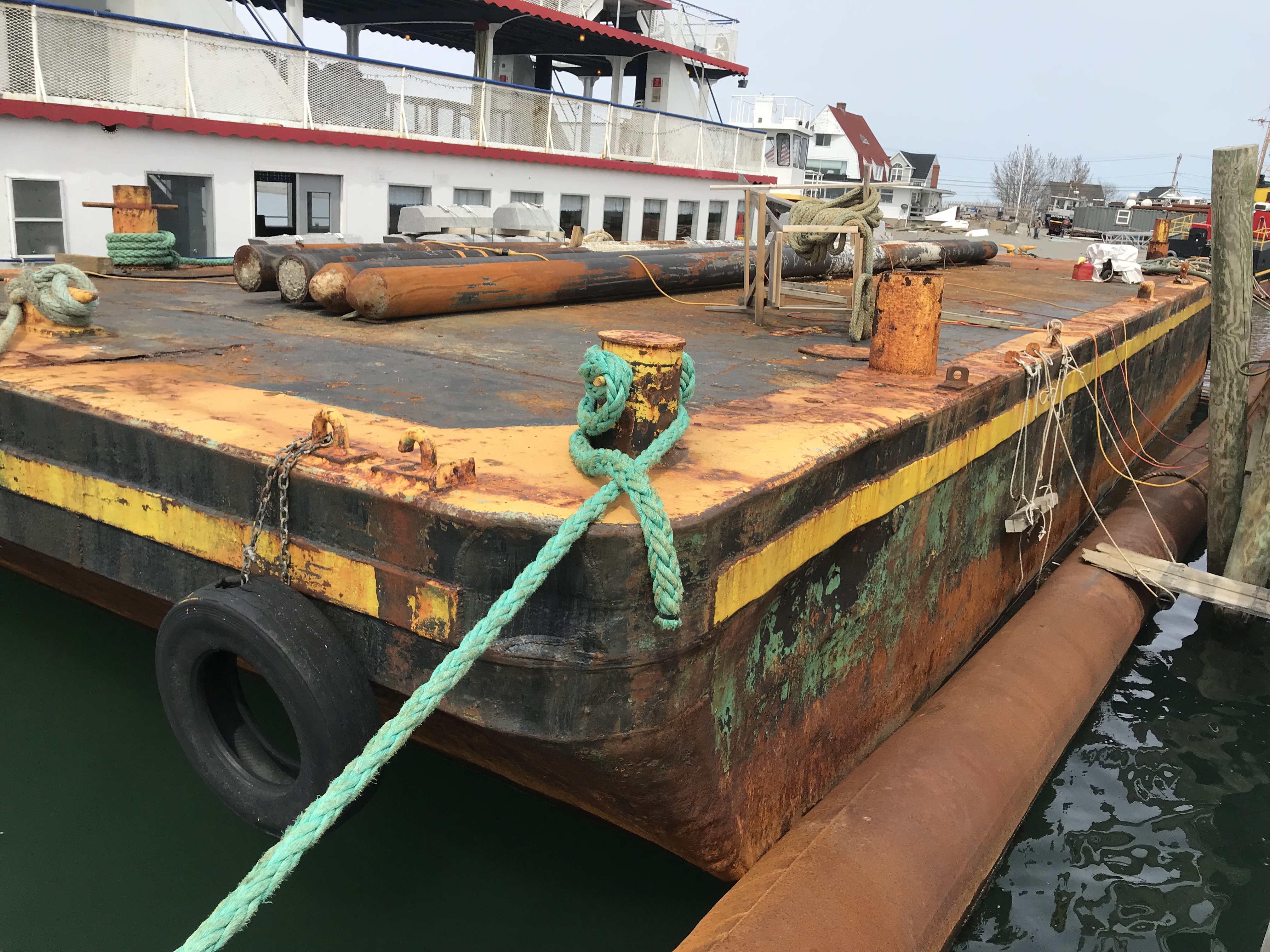 30’ x 90’ Flat Deck Material Barge w/1’ Draft, (4) Transverse Bulkheads ...