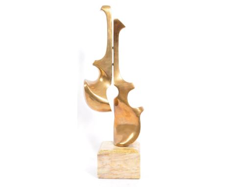 Hattakitkosol Somchai (1934-2000) - A 20th century circa 1970s patinated brass sculpture by&nbsp;Hattakitkosol Somchai. Of ab
