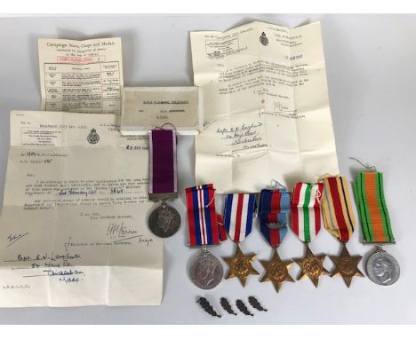Militaria, medals, Group of WW2 officers medals for Lieut E.J.Long R,Sigs, comprising LS,GCM,1939-45 star, France and Germany