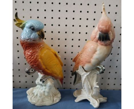 A Beswick model of a cockatoo, together with Karl Enz model of a cockatoo