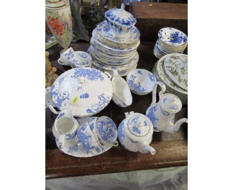 A collection of Royal Worcester Blue Dragon pattern china