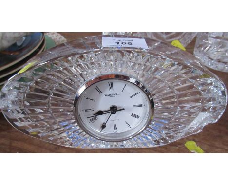A Waterford glass mantel clock