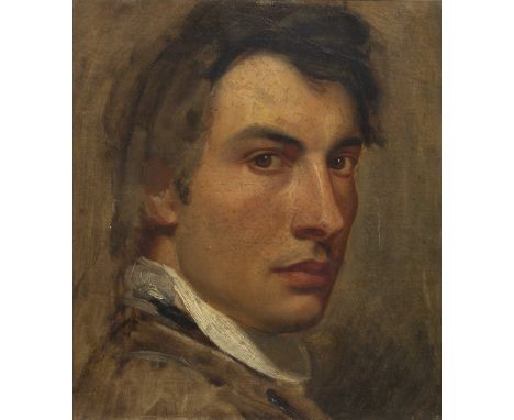 FOLLOWER OF SIR THOMAS LAWRENCE (1769-1830) Portrait of a young man, oil on canvas, unsigned, numbered 1812 to the reverse, 3