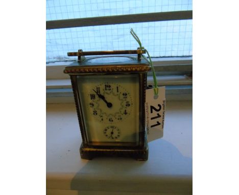 CARRIAGE CLOCK MARKED GH