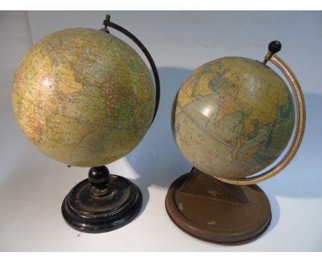 2 VINTAGE GLOBES,CHAD VALLEY & PHILLIPS,BRITISH EMPIRE