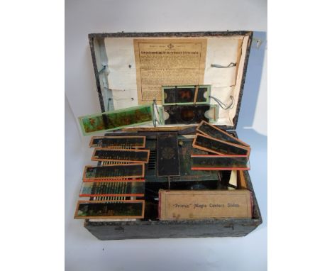 BOXED MAGIC LANTERN + QUANTITY OF PRIMUS MAGIC LANTERN SLIDES
