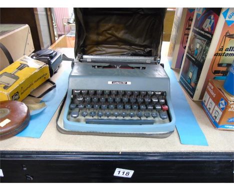 VINTAGE CASED OLIVETTA TYPEWRITER