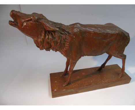 LARGE BLACK FOREST STAG SIGNED K BANFER 1948/1950
