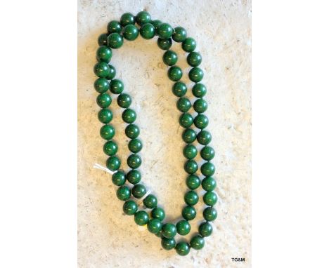 A jade necklace