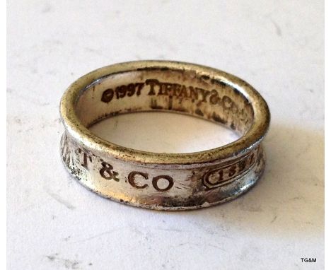 A genuine Tiffany ring silver 925 size P