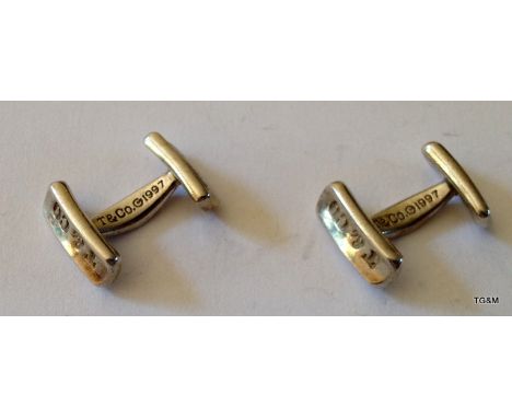 A set of genuine Tiffany cufflinks silver 925