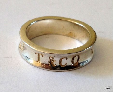 A genuine Tiffany & Co ring silver size O