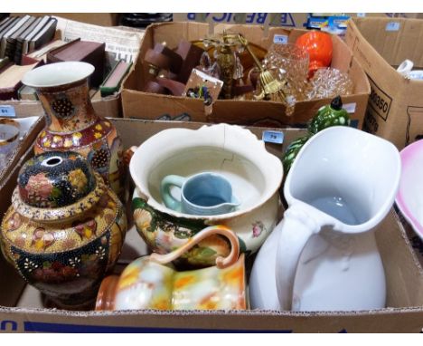 A box of lighting and a box of ceramics