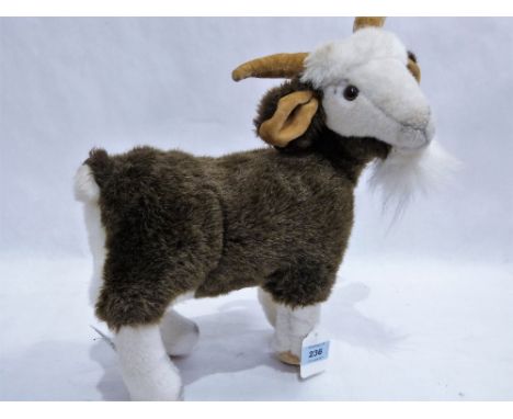 A goat soft toy by Merrythought, Ironbridge, Shropshire. 16'' high