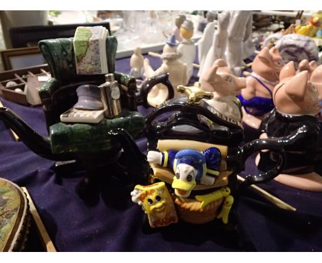 Two Paul Cardew teapots including a limited edition Disney characters teapot. Not available for in-house P&amp;P 