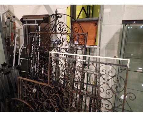 Four wrought iron gates and a wrought iron railing for stairs. Not available for in-house P&amp;P 