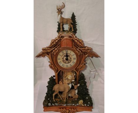 New large wall hanging clock with deer and original packaging. Not available for in-house P&amp;P 