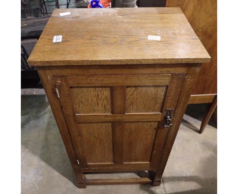 Oak three shelf pot cupboard, 50 x 40 x 90 cm. Not available for in-house P&amp;P 