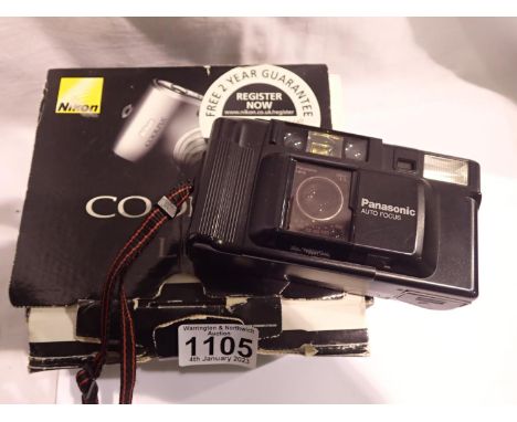 Panasonic C-500AF camera and a boxed Coolpix L15. P&amp;P Group 2 (£18+VAT for the first lot and £3+VAT for subsequent lots) 