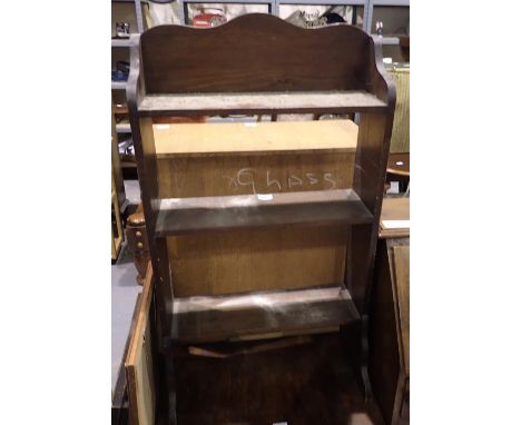 Three shelf bookcase and a two tier table. Not available for in-house P&amp;P 