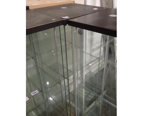 Three shelf Ikea display cabinet, 46 x 36 x 160 cm. Not available for in-house P&amp;P 