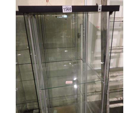 Three shelf Ikea display cabinet, 46 x 36 x 160 cm. Not available for in-house P&amp;P 