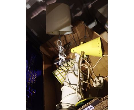 Mixed electric lamps including a touch lamp. All electrical items in this lot have been PAT tested for safety and have passed