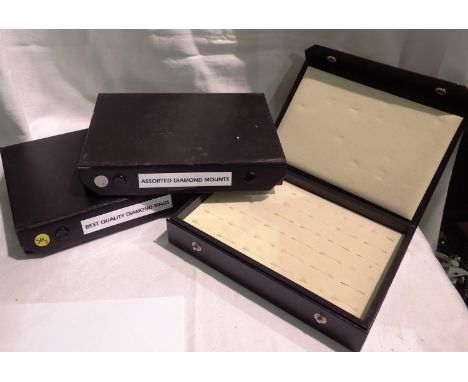 Three portable ring boxes, each for 26 ring. P&amp;P Group 1 (£14+VAT for the first lot and £1+VAT for subsequent lots) 